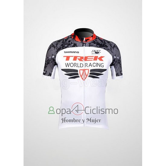 Trek Ropa Ciclismo Culotte Corto 2012 Mangas Cortas Blanco y Gris